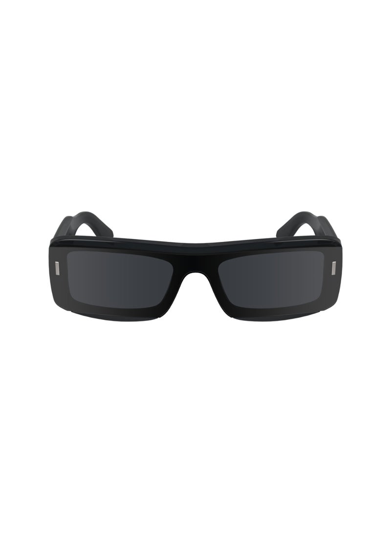 CALVIN KLEIN نظارات شمسية كاملة الإطار من أسيتات بتصميم مستطيل معدل من كالفن كلاين CK24503S 5121 (059) رمادي Slate - Image 1