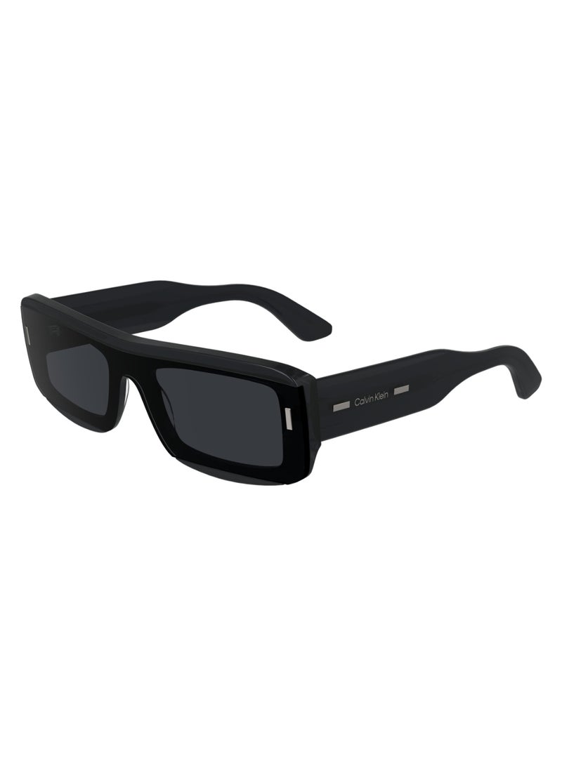 CALVIN KLEIN نظارات شمسية كاملة الإطار من أسيتات بتصميم مستطيل معدل من كالفن كلاين CK24503S 5121 (059) رمادي Slate - Image 2