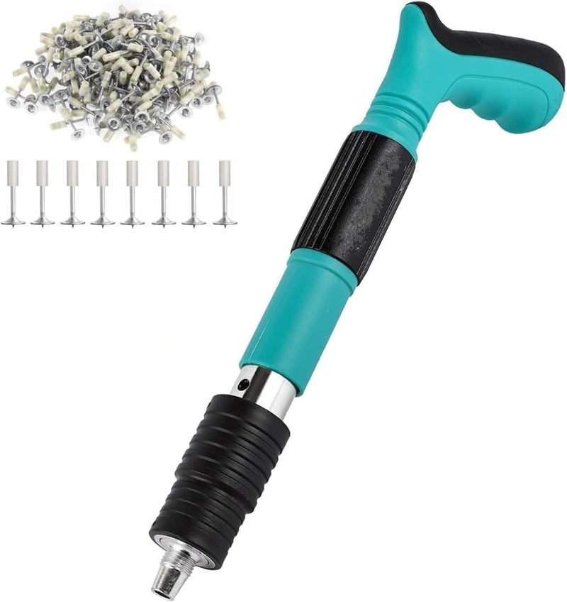 Manual Steel Nail Gun Tool Concrete Nail Gun Portable Mini Nail Shooting Machine Nails Nail Wall Fixing Tool for Cement Wall Nail Shooting Machine Home DIY HouseHold Woodworking 10 Nails  - Image 1