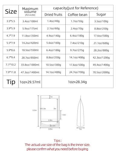 FireKylin 100 Pcs Paper Bags Resealable bags 3.5" x 5.5" Zipper Food Storage Bags, Stand Up, with Matte Window, Reusable, Sealable, for Packaging Products - Image 2