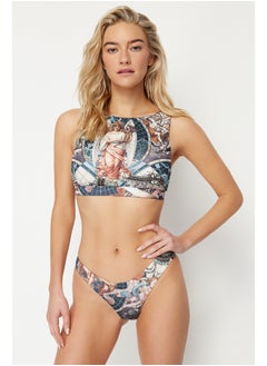 trendyol Ethnic Patterned Regular Leg Bikini Bottom TBESS22BA0306  - Image 1