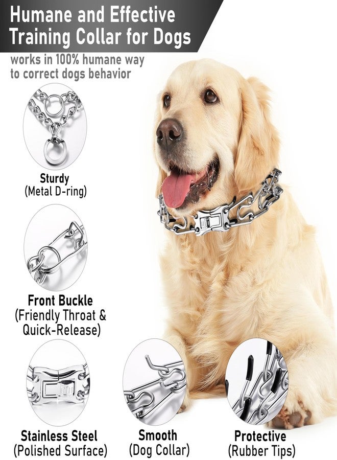 Deyace Dog Training Collar Adjustable Stainless Steel Collar with Quick Release Buckle for Small Medium Large Dog (XL Neck Girth 16.9"-22.2") - Image 3