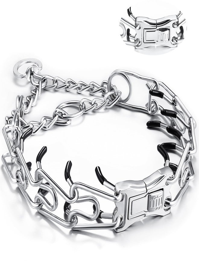 Deyace Dog Training Collar Adjustable Stainless Steel Collar with Quick Release Buckle for Small Medium Large Dog (XL Neck Girth 16.9"-22.2") - Image 1