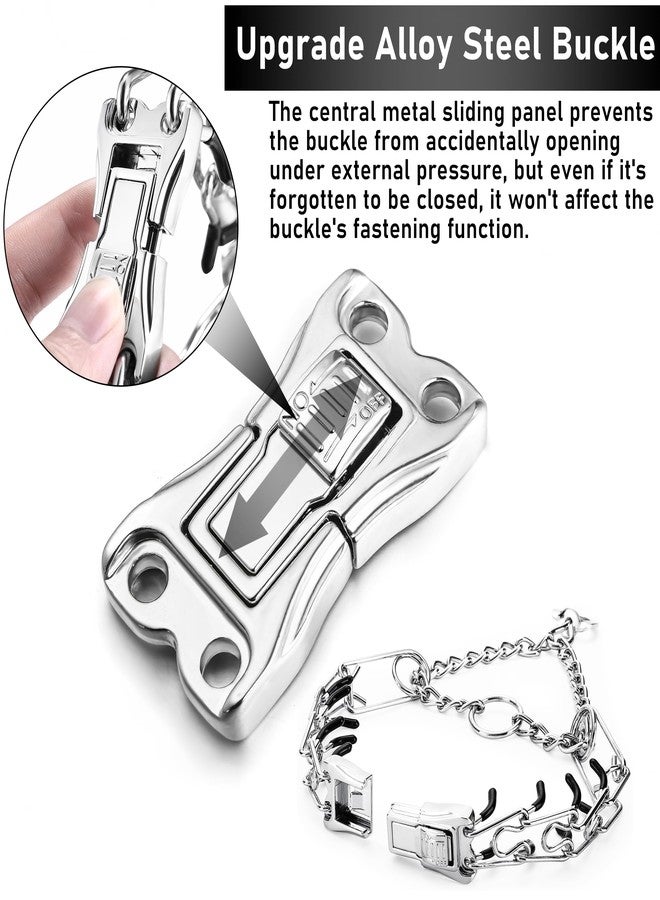 Deyace Dog Training Collar Adjustable Stainless Steel Collar with Quick Release Buckle for Small Medium Large Dog (XL Neck Girth 16.9"-22.2") - Image 4