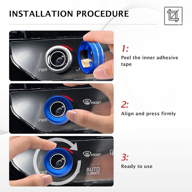 لسيارة كيا K5 موديلات 2025-2026، إكسسوارات (EX/LXS/GT/GT-Line)، طقم غطاء حلقات زخرفية للتبديل من الألومنيوم، 4 قطع (أسود) - ترقية داخلية، مقاوم للخدوش، غير قابل للانزلاق، سهل التركيب - Image 5