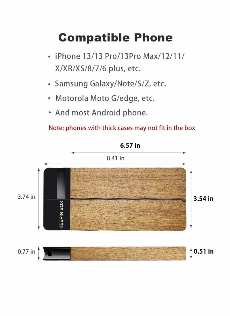 KASTWAVE - Cell Phone Lock Box with Timer, Portable Timed Lock Box for iPhone and Android Phone, Help to Be Self-Discipline and Focus to Achieve Goals, Prevent Phone Addiction  (Single Screen, Black) - Image 1