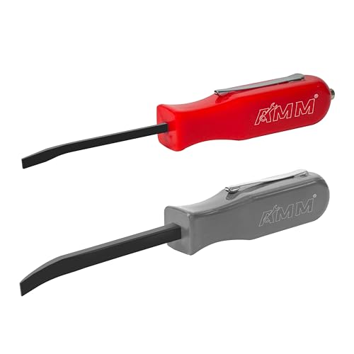 AMM 2 PCS Pocket Pry Bar Set, Mini Pry Bar with Magnet Top and Pocket Clip, 4.5" Small Pry Bar for Home Office, Car Repair Gadgets, Electronics and Mechanics Repair - Image 1