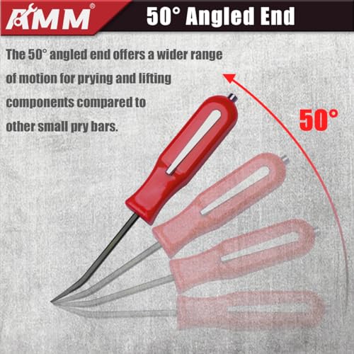 AMM 2 PCS Pocket Pry Bar Set, Mini Pry Bar with Magnet Top and Pocket Clip, 4.5" Small Pry Bar for Home Office, Car Repair Gadgets, Electronics and Mechanics Repair - Image 4