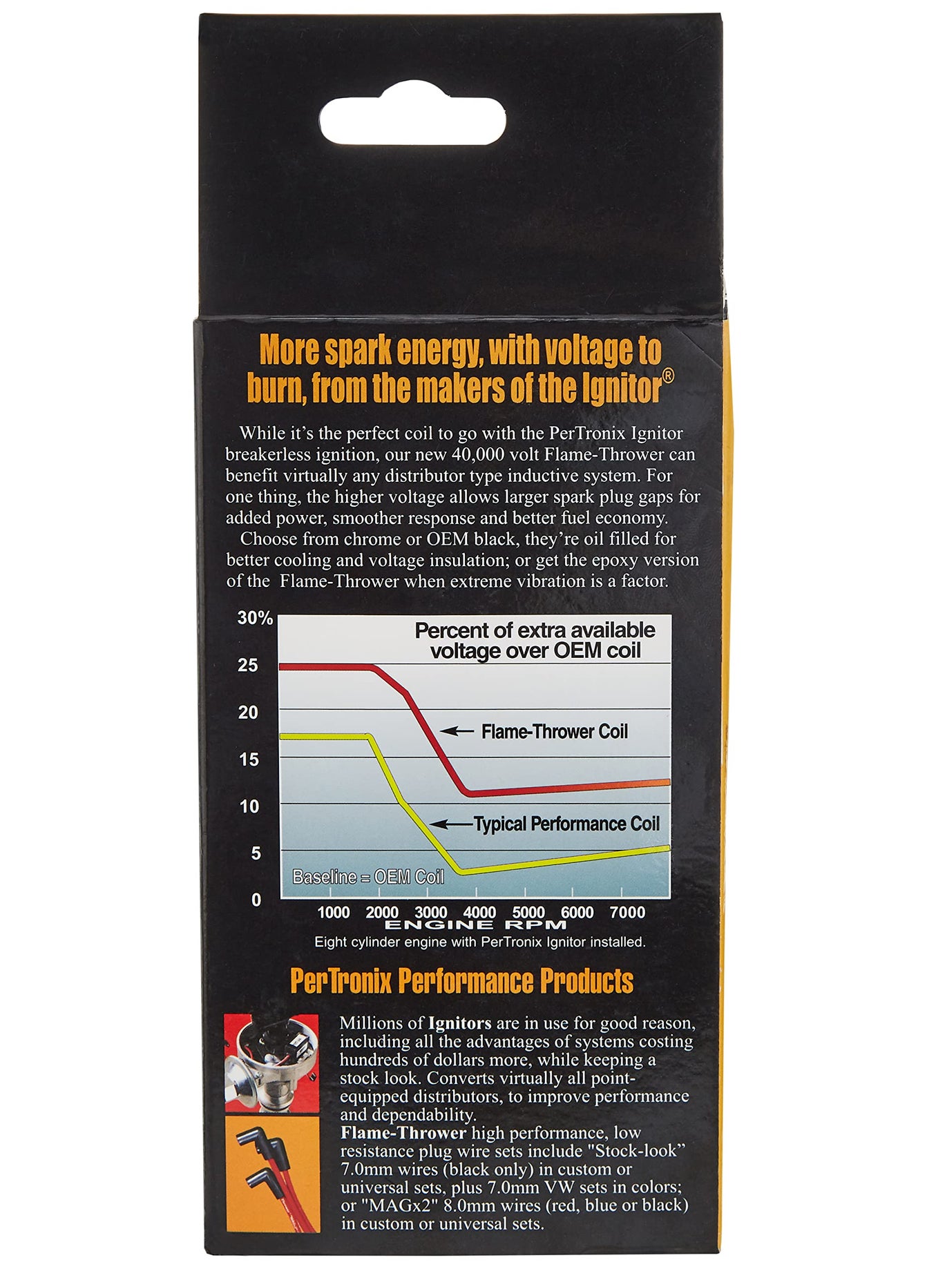 Pertronix PerTronix 40511 Flame-Thrower 40,000 Volt 3.0 ohm Coil , Black  - Image 4