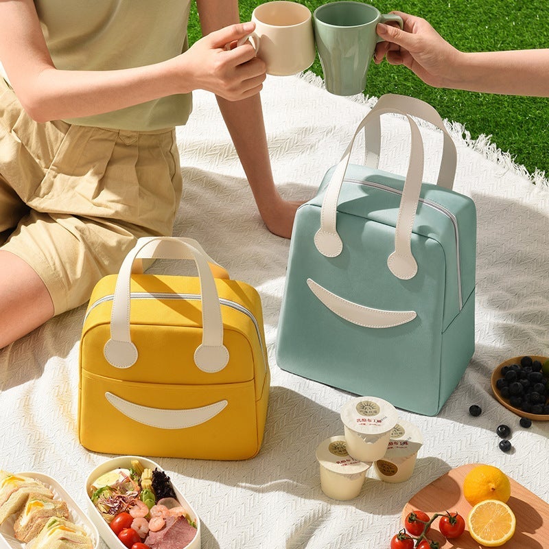 Beilian Insulated Lunch Bag Oxford Cloth Large Capacity Handheld Lunch Bag - Image 2