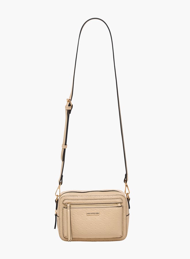 Celeste Women Monogram Embossed Crossbody Bag with Detachable Strap  - Image 2