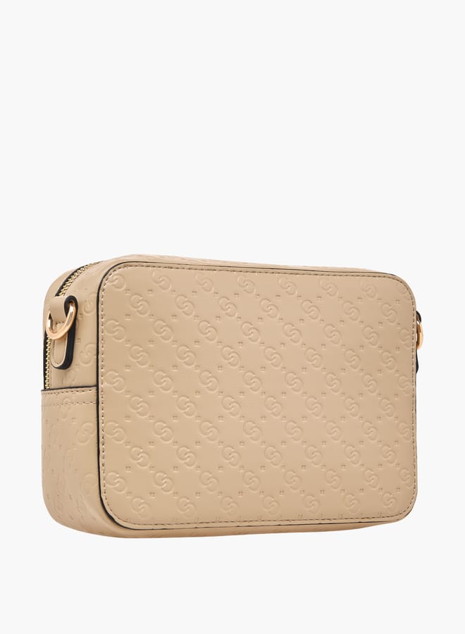 Celeste Women Monogram Embossed Crossbody Bag with Detachable Strap  - Image 3