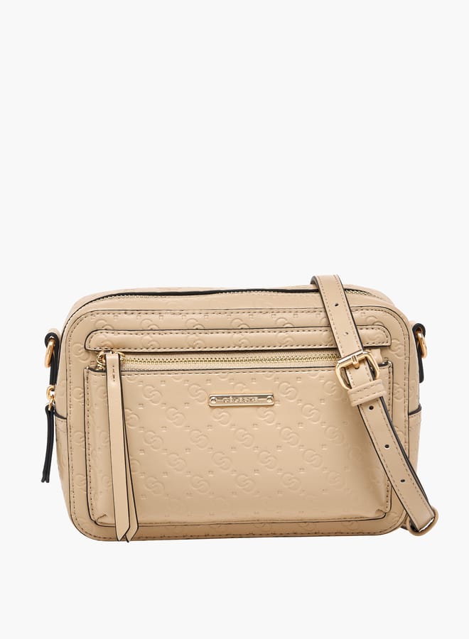 Celeste Women Monogram Embossed Crossbody Bag with Detachable Strap  - Image 1