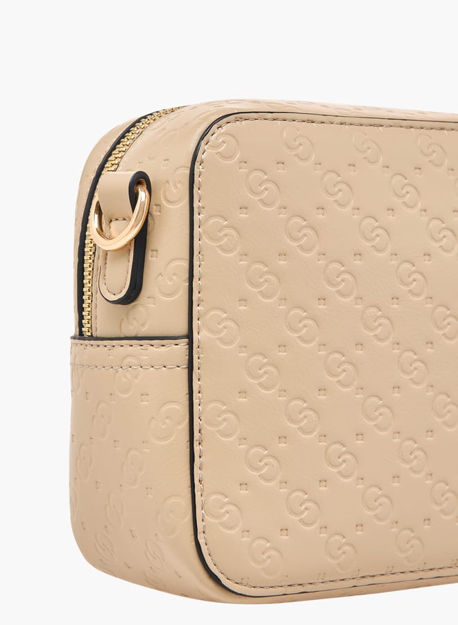 Celeste Women Monogram Embossed Crossbody Bag with Detachable Strap  - Image 5