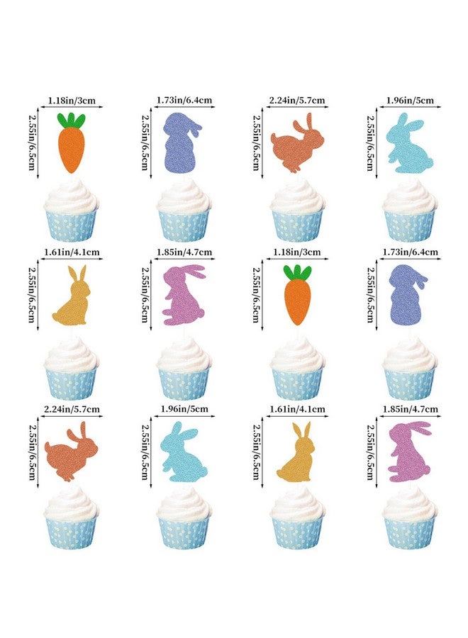 WEIKA 50 Pcs Easter Decorations Indoor Easter Décor, Easter Balloons, Happy Easter Banner, Egg Bunny Cup cake Topper for Home Office School Classroom Easter‘s Day Themed Party Decorations - Image 4