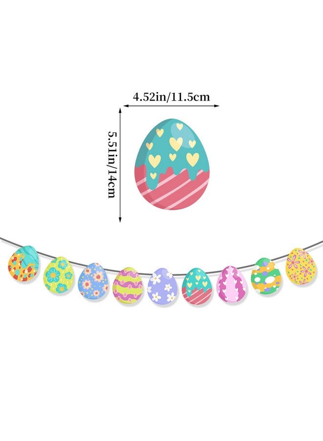 WEIKA 50 Pcs Easter Decorations Indoor Easter Décor, Easter Balloons, Happy Easter Banner, Egg Bunny Cup cake Topper for Home Office School Classroom Easter‘s Day Themed Party Decorations - Image 5