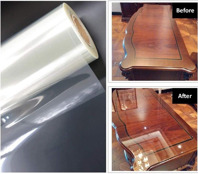 SUNBIRD 50cm X 200cm Clear Table Top Protector Plastic Transparent PVC Kitchen Dining Room Wood Furniture Protective Cover - Image 3