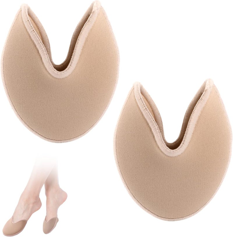 Sliverdew Ballet Pointe Dance Shoe Toe Covers - Forefoot Wrap Pads, Half Pads, Sponge Insoles, Skin Color