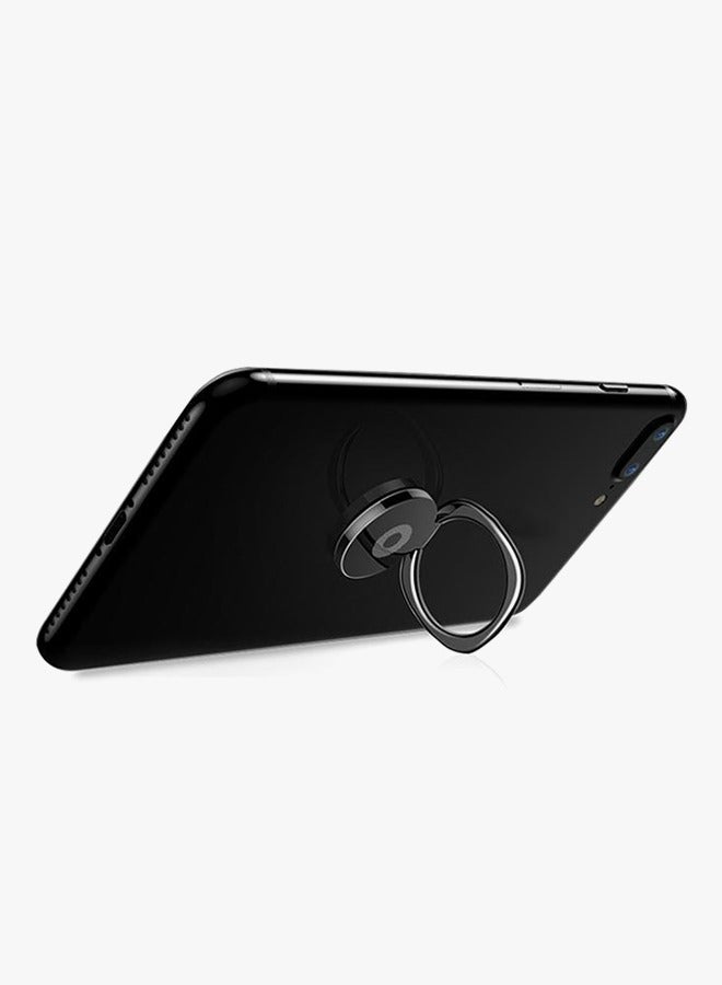 360 Rotation Finger Ring Stand Phone Holder Black - Image 4