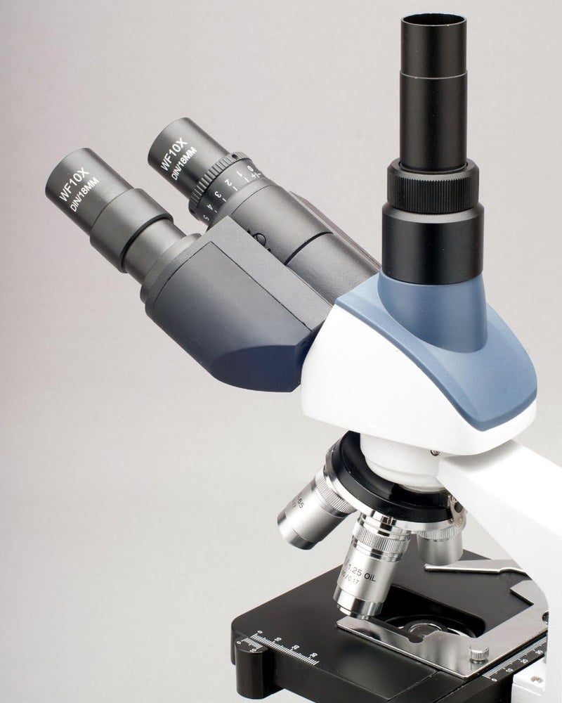 AmScope AmScope T120BM Digital Professional Siedentopf Trinocular Compound Microscope 40X2000X Magnification WF10x and WF20x Eyepieces Brightfield LED Illumination Abbe Condenser with Iris Diaphragm DoubleLayer Mechanical Stage 100240VAC Includes 13MP Camera with Reduction Lens and Software - Image 5