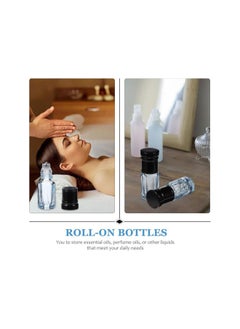 8pcs 3ML Essential Oil Roller Bottles Roll on Perfume Bottles Empty Glass Roller Ball Bottles Empty Roller Bottles Rollerball Perfume Bottles for Travel