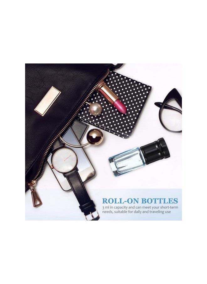 Generic - 8pcs 3ML Essential Oil Roller Bottles Roll on Perfume Bottles Empty Glass Roller Ball Bottles Empty Roller Bottles Rollerball Perfume Bottles for Travel - Image 1