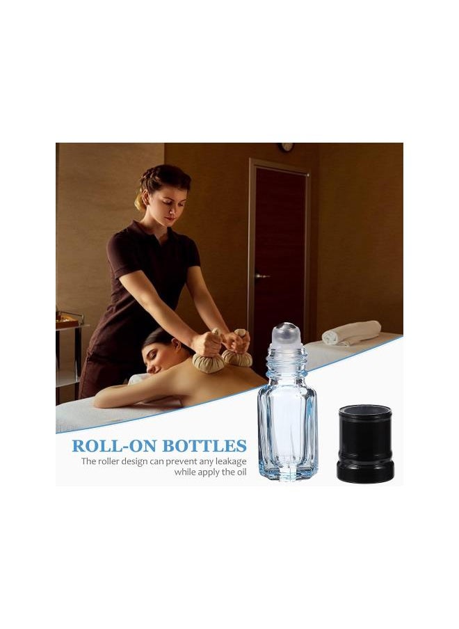 Generic - 8pcs 3ML Essential Oil Roller Bottles Roll on Perfume Bottles Empty Glass Roller Ball Bottles Empty Roller Bottles Rollerball Perfume Bottles for Travel - Image 1
