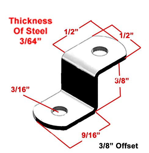 888 Corp 3/8" Canvas Offset Clips Extra Heavy Duty with Screws 20 Pack - Image 2