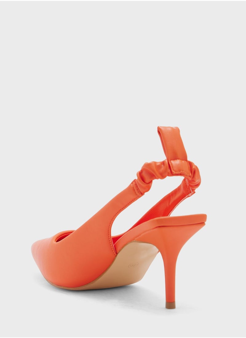 Ginger - Ruched Slingback Pointed Pump - Image 1