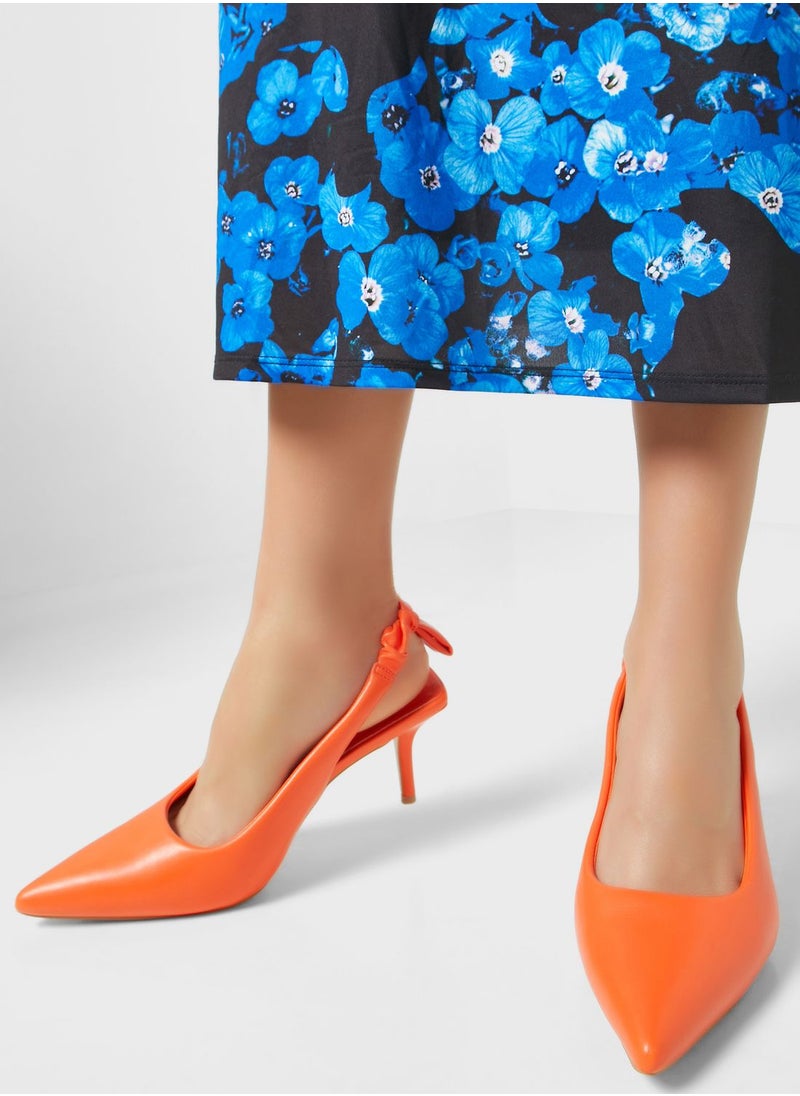 Ginger - Ruched Slingback Pointed Pump - Image 1
