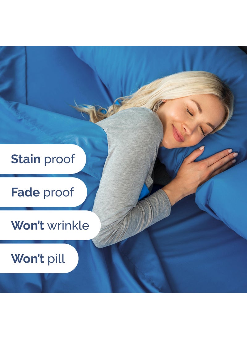 Extra Deep Queen Sheet Set - 6 Piece Breathable & Cooling Sheets - Hotel Luxury Bed Sheets Set - Easy & Secure Fit - Soft  Wrinkle Free & Comfy Sheets Set - Royal Blue Sheet Set w/Extra Deep Pockets