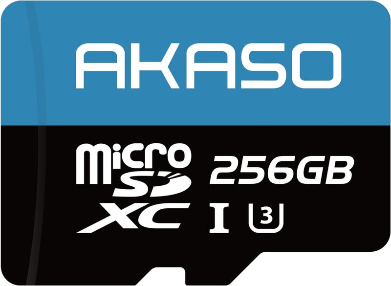 Akaso 256GB microSDXC U3 Memory Card - Up to 100MB/s, UHS-I C10, U3, Full HD, 4K UHD, MicroSD Card - Image 1