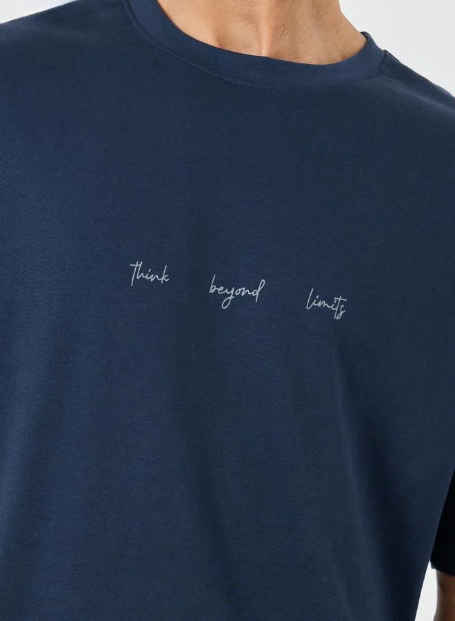 Styli Styli Slogan Print Round Neck T-Shirt