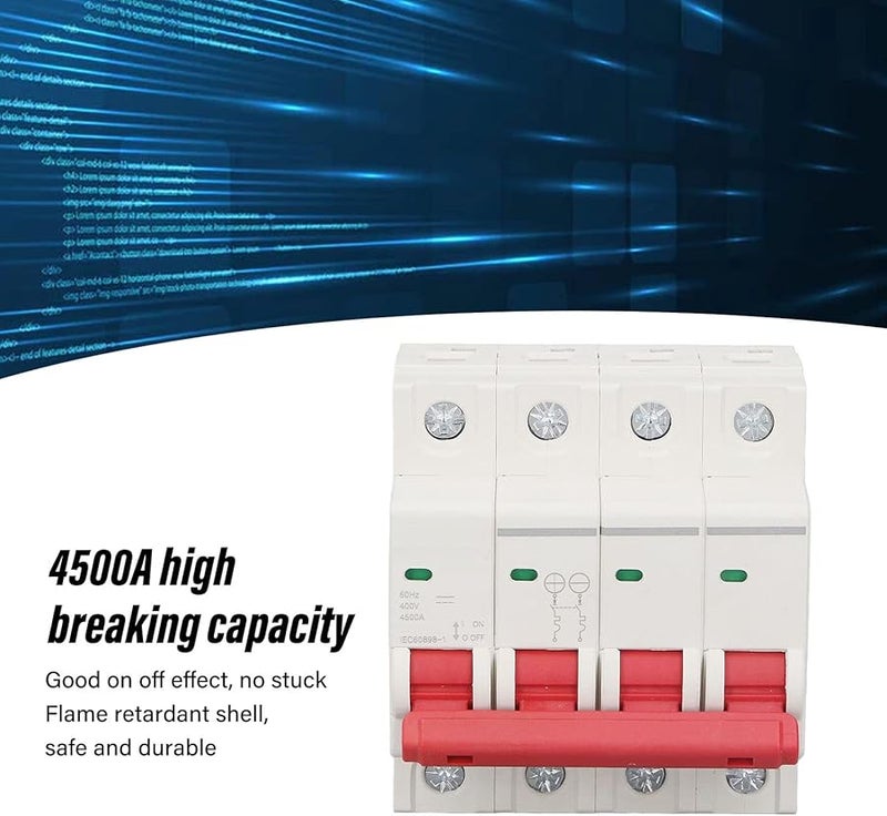 Surge Protection Device 4500A Breaking Capacity 400V Flame Retardant 4P On Off Effect - Image 5