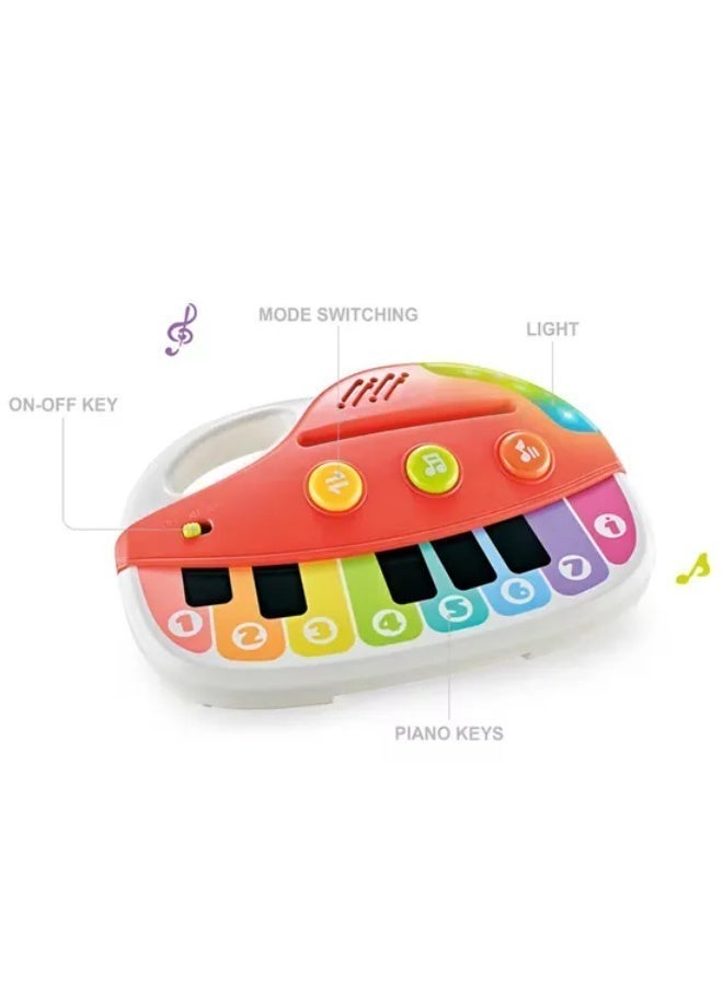 Rich Life Kids Musical Rainbow Piano Toy | Educational Keyboard Piano for Toddlers | Interactive Music Learning Toy with Colorful Keys, Lights & Sounds | Early Learning Toy for Boys & Girls - Image 4