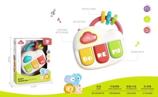 Rich Life Kids Musical Rainbow Piano Toy | Educational Keyboard Piano for Toddlers | Interactive Music Learning Toy with Colorful Keys, Lights & Sounds | Early Learning Toy for Boys & Girls - Image 5