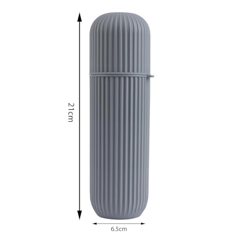Xpandio 2 Pc Capsule Shape Travel Toothbrush Toothpaste Case Holder Portable Toothbrush Storage Plastic Toothbrush Holder Random Colour - Image 2
