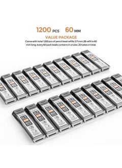 Nicpro 1200 Pcs Lead Refills 0.7 Mm 2B Break Resistant Mechanical Pencil Refills 60 Pack Per Tube 20 Tubes  - Image 4