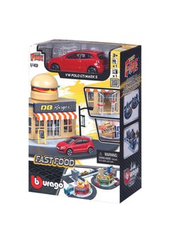 Bburago 1:43 ستريت فاير بوراجو سيتي للوجبات السريعة بما في ذلك. 1 سيارة متنوعة الطراز قد تختلف  - Image 3