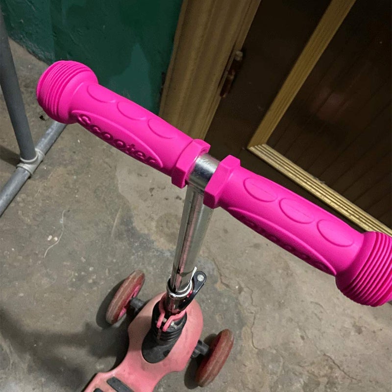 Otfaitp Scooter Grip Handlebar 1 Pair Bicycle Grip Fit For 2-3-4 Wheels Kid Kick Scooters Children Bike Drifting Scooter Swing Scooter Rose Red - Image 5