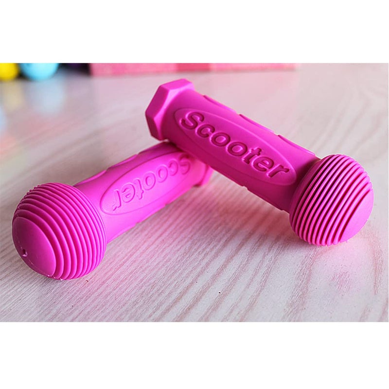 Otfaitp Scooter Grip Handlebar 1 Pair Bicycle Grip Fit For 2-3-4 Wheels Kid Kick Scooters Children Bike Drifting Scooter Swing Scooter Rose Red - Image 2