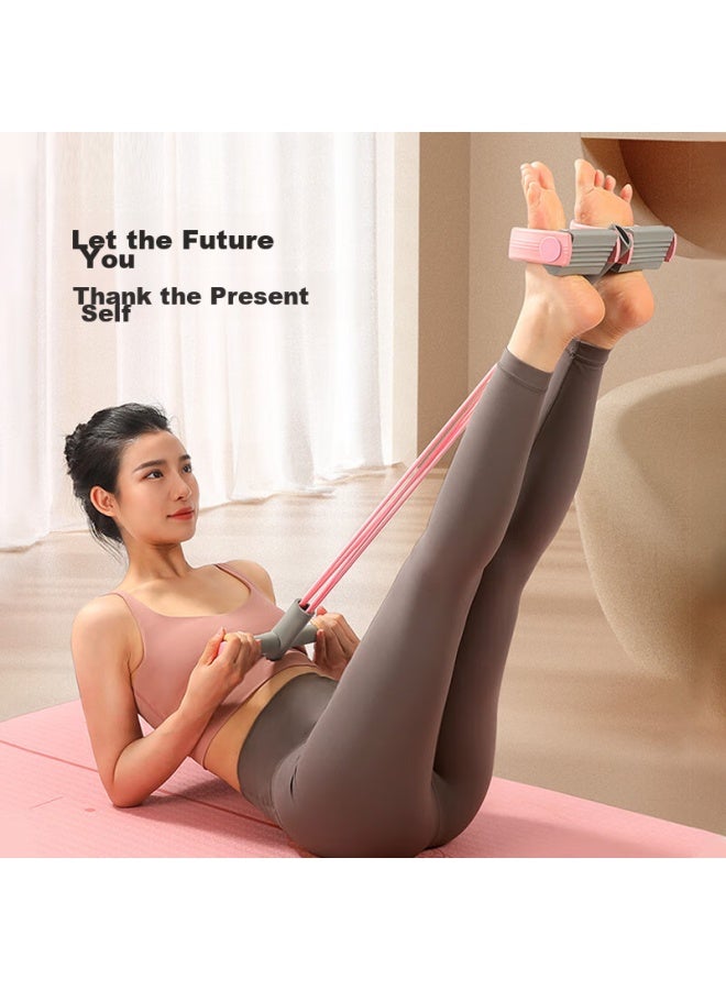 Dweck Duweike Foot Pedal Resistance Band, Elastic Band, Fitness Shaping, Home Use, Xiaofeiyan Stretching Equipment, Gray And Pink - Image 2