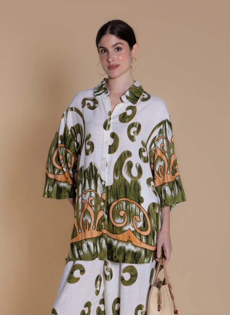 SHAPES COMFORT PRINTED SHIRT SET