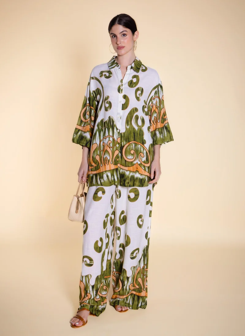 SHAPES COMFORT PRINTED SHIRT SET