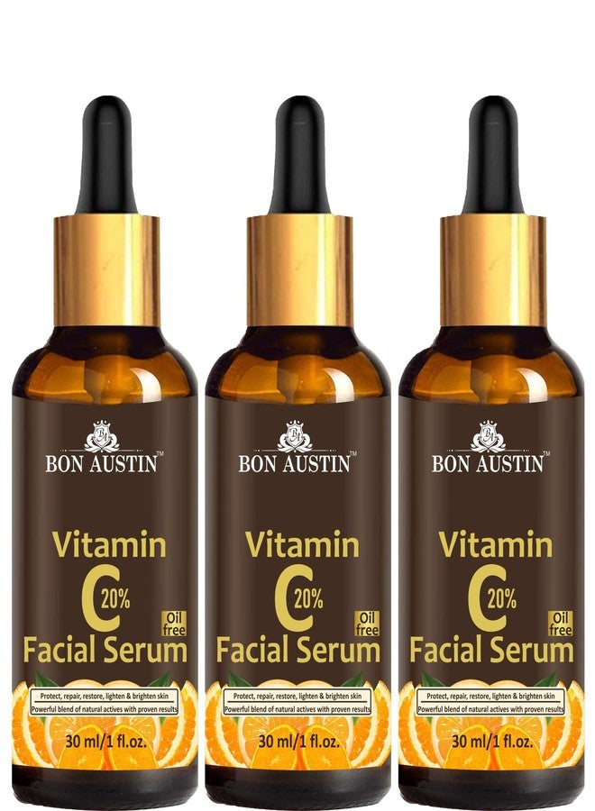 Bon Austin Vitamin C 20% Oil Free Facial Serum- To Protect, Restore, Repair, Lighten & Brighten Skin Combo pack of 3 bottles of 30 ml(90 ml) - Image 2