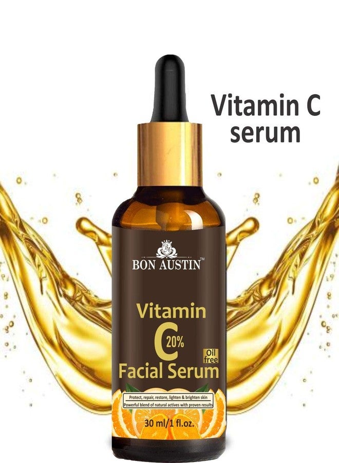 Bon Austin Vitamin C 20% Oil Free Facial Serum- To Protect, Restore, Repair, Lighten & Brighten Skin Combo pack of 3 bottles of 30 ml(90 ml) - Image 3