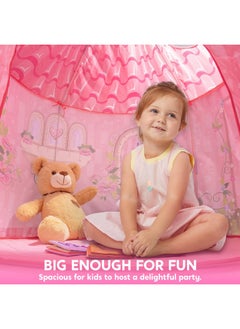 JOYIN Princess Tent Girls Large Playhouse Kids Castle Play Tent For Children, Pop Up Princess Play Tent For Toddlers Indoor And Outdoor Games  - Image 2