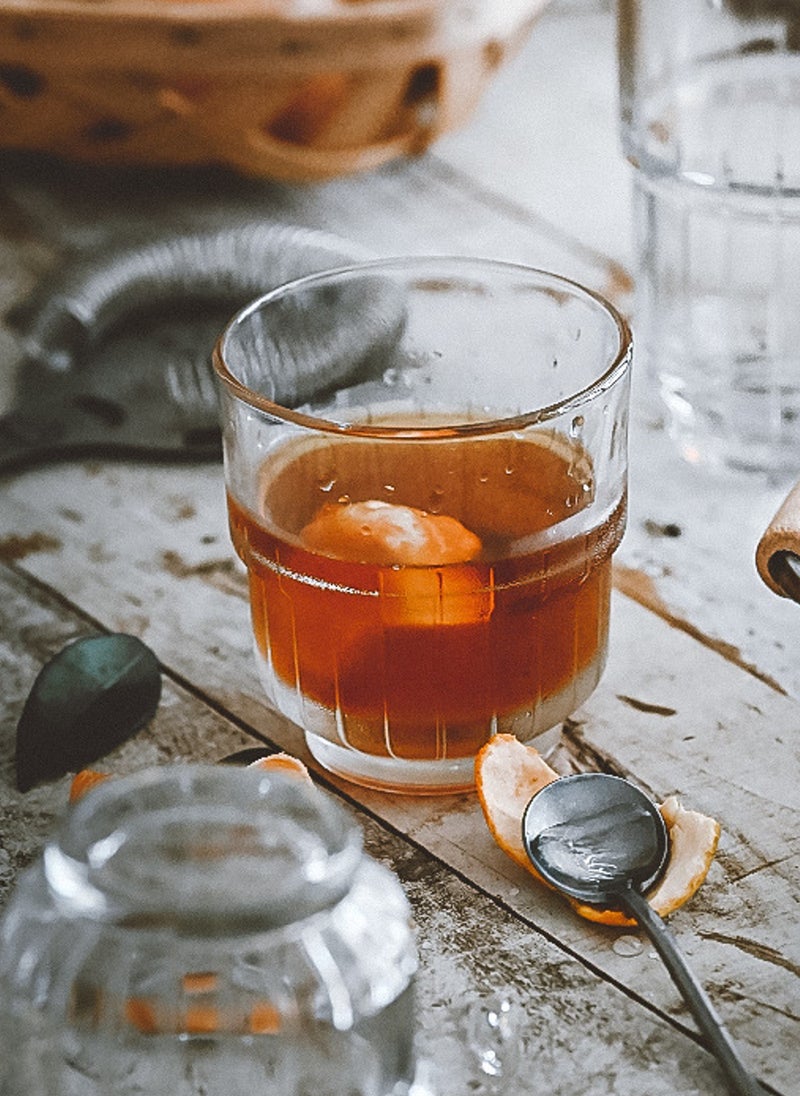 Glass Set, Set Of Six, American Iced Coffee Cup, Clear Cold Brew Striped Glass, Can Be Used For Drinking Water, Coffee, Tea, Juice, Milk, 245ML - Image 4