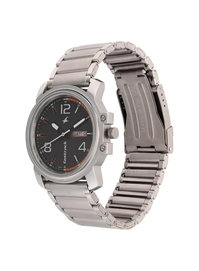 fastrack Men's Stainless Steel Analog Watch 3039SM10 - 42 mm