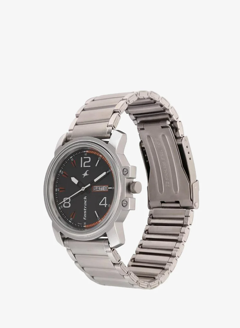 fastrack Men's Stainless Steel Analog Watch 3039SM10 - 42 mm